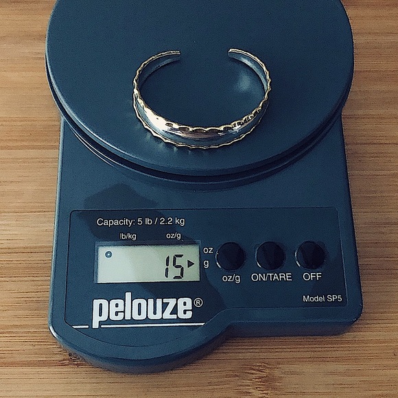 $118 Sterling & Gold Estate Cuff Marked MEXICO 925 - Picture 5 of 6